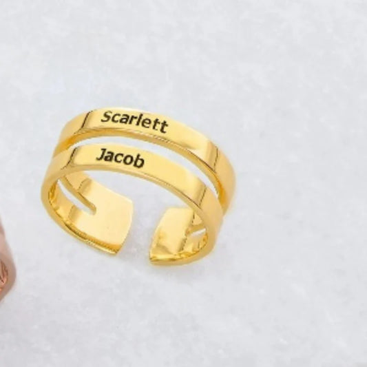 DOUBLE LAYER NAME RING