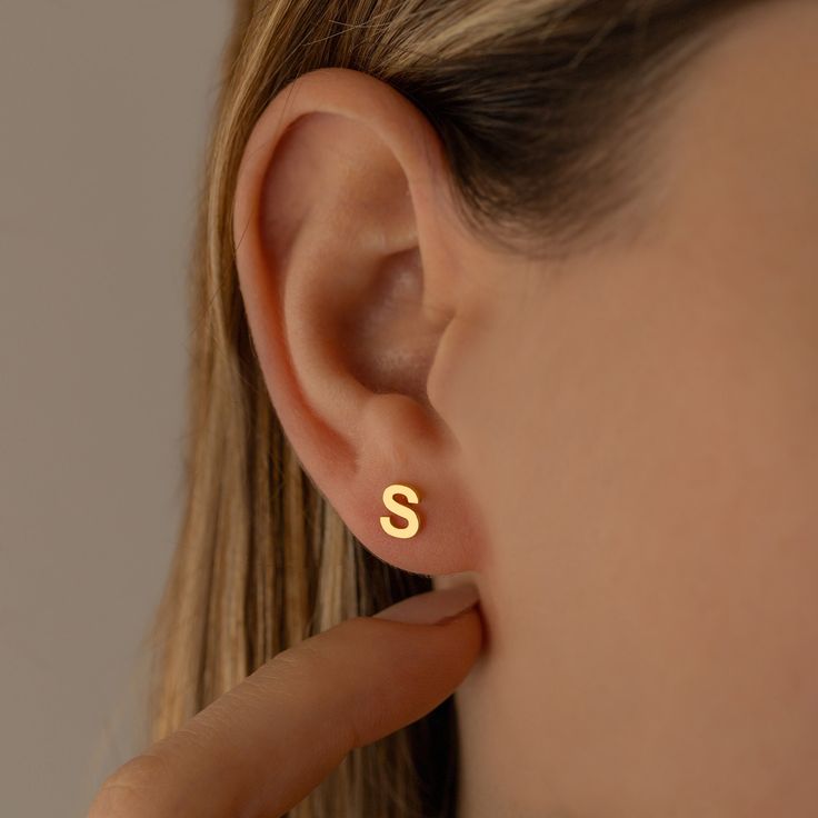 Initial Letter Earrings