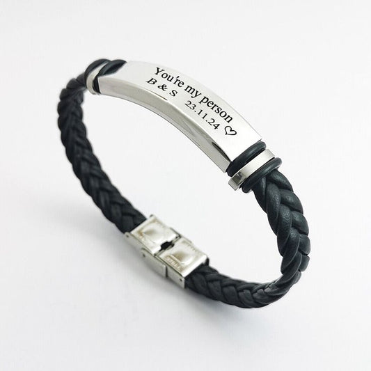 Leather Engraved Bracele