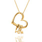 Heart Necklace with Drop Initials