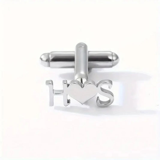 Initials Heart Cufflinks