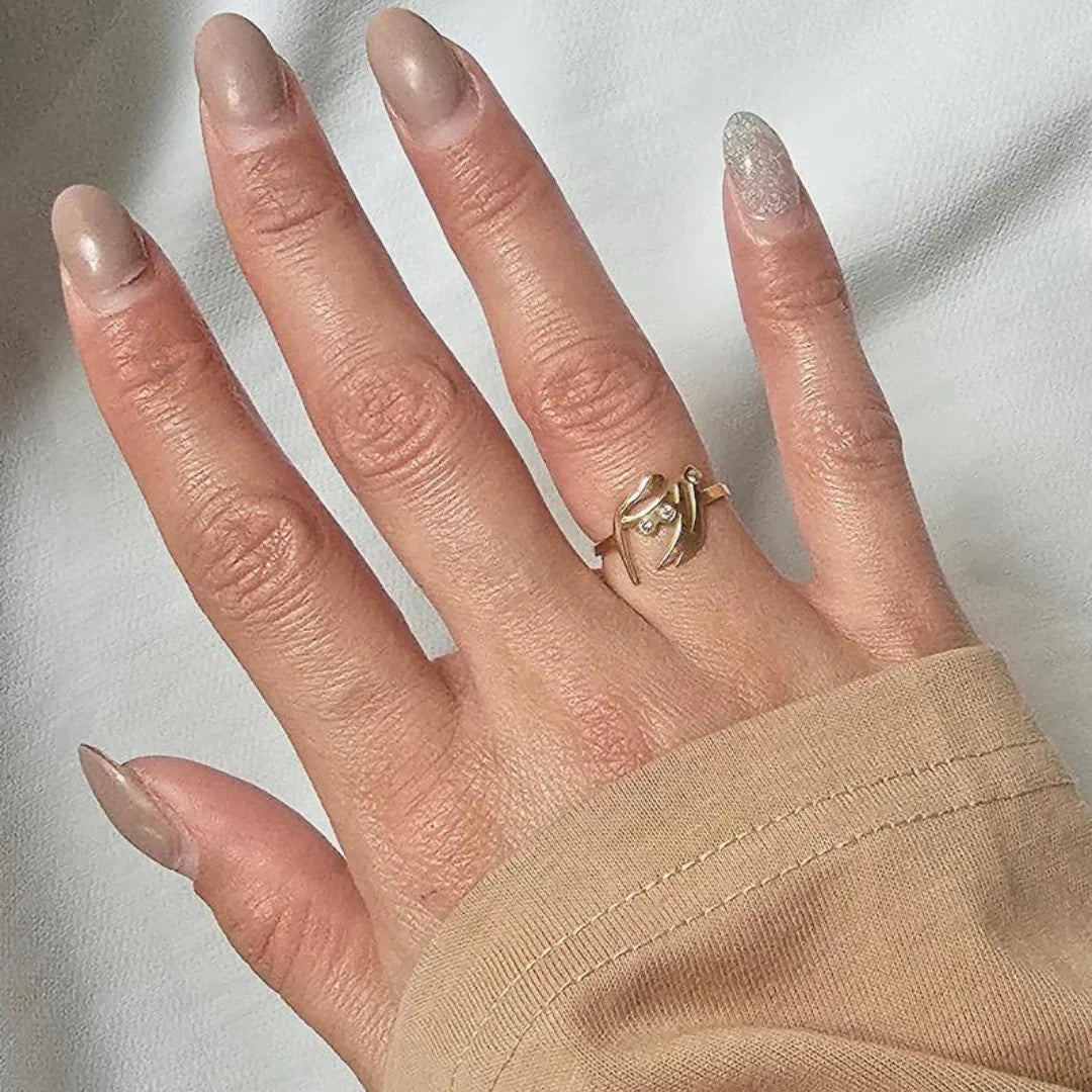 Starlit Arabic Name Ring