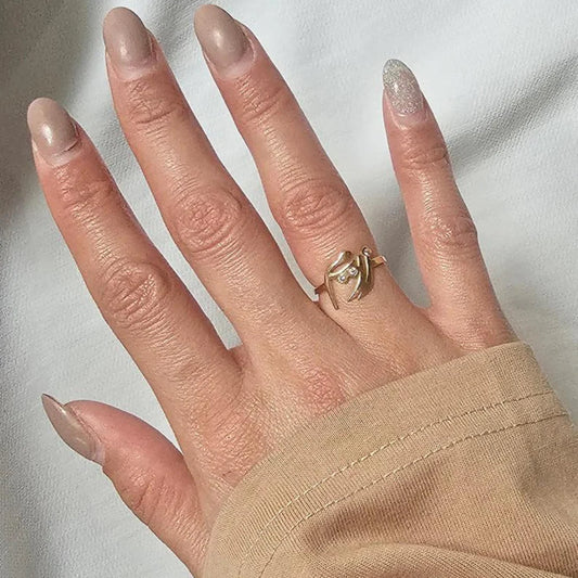 Starlit Arabic Name Ring