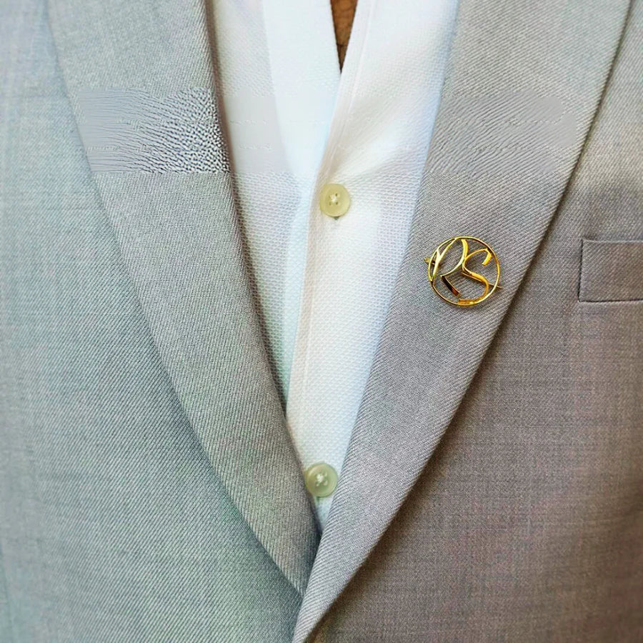 Custom Tailored Monogram Brooch