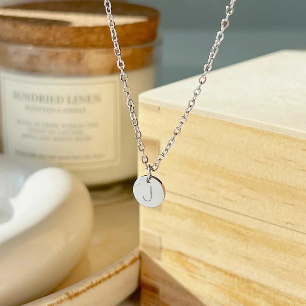 Custom Initial Coin Necklace