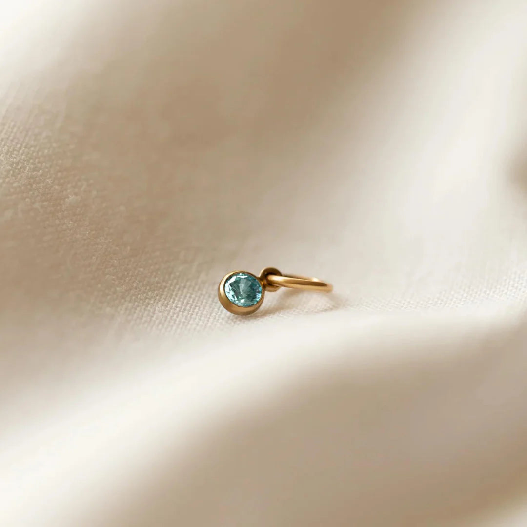 Personalised Initial Disc Birthstones Necklace