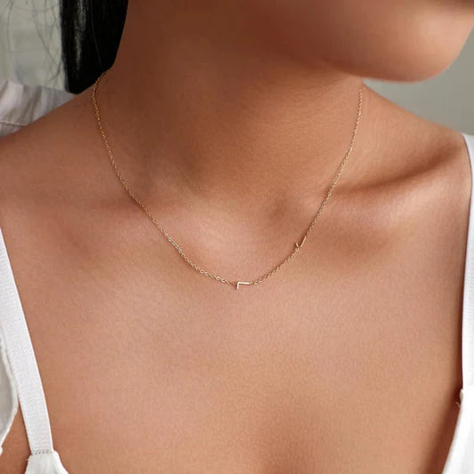 Sideways Initial Necklace