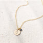 Personalised Initial Disc Birthstones Necklace