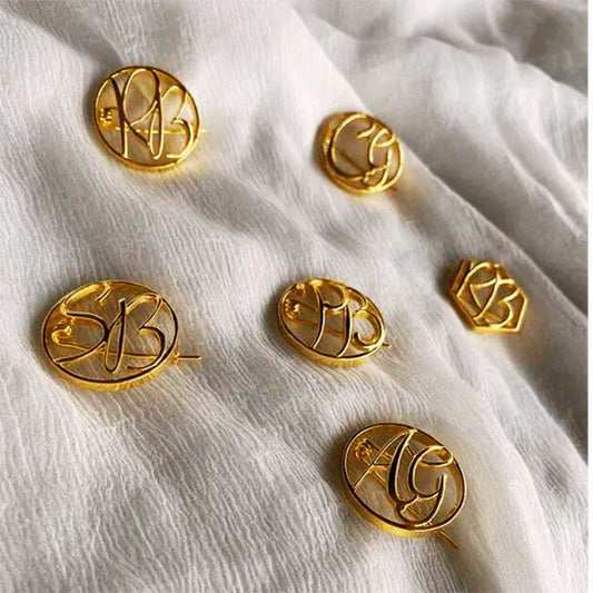 Custom Tailored Monogram Brooch