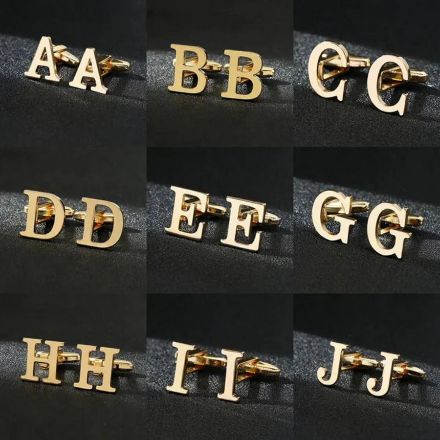 Elegant Letter Cufflinks
