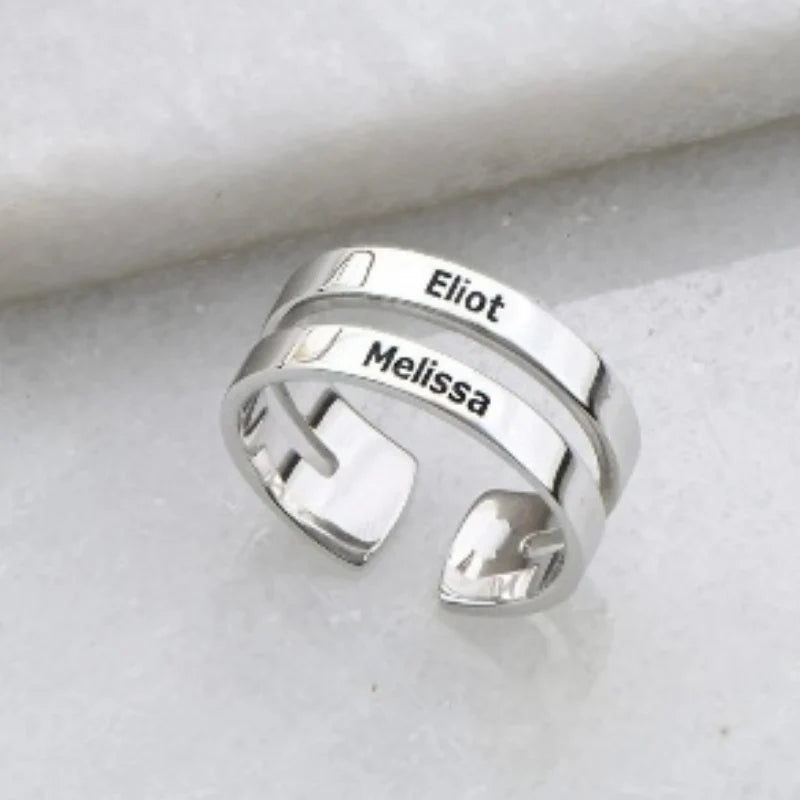 DOUBLE LAYER NAME RING