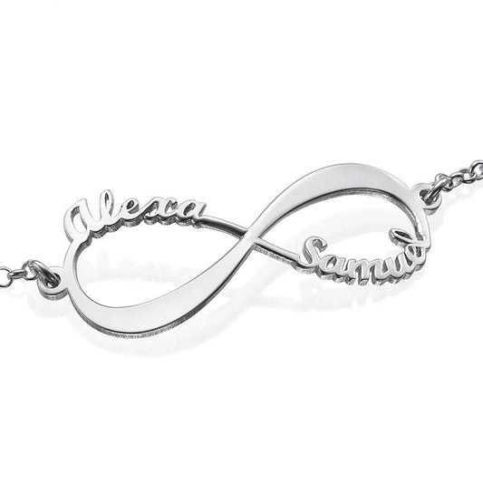 INFINITY NAME BRACELET SILVER PLATED