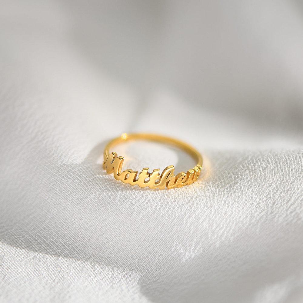 SINGLE NAME RING PLATED