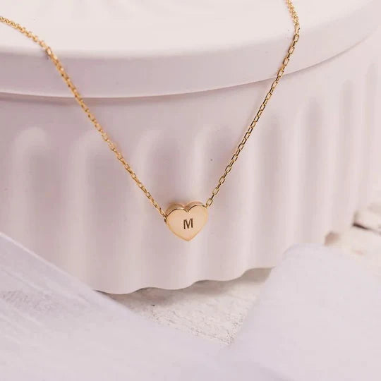Heart Initial Necklace