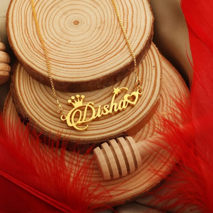 Star design name necklace